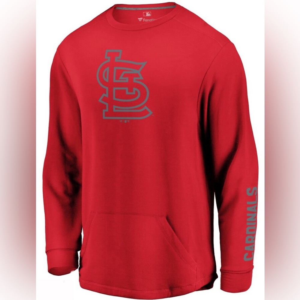 Fanatics | Red St. Louis Cardinals “World At Large”Pullover Crew Sweatshirt